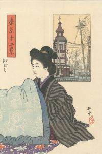 Ishii Hakutei / Twelve Views of Tokyo / Shinbashi