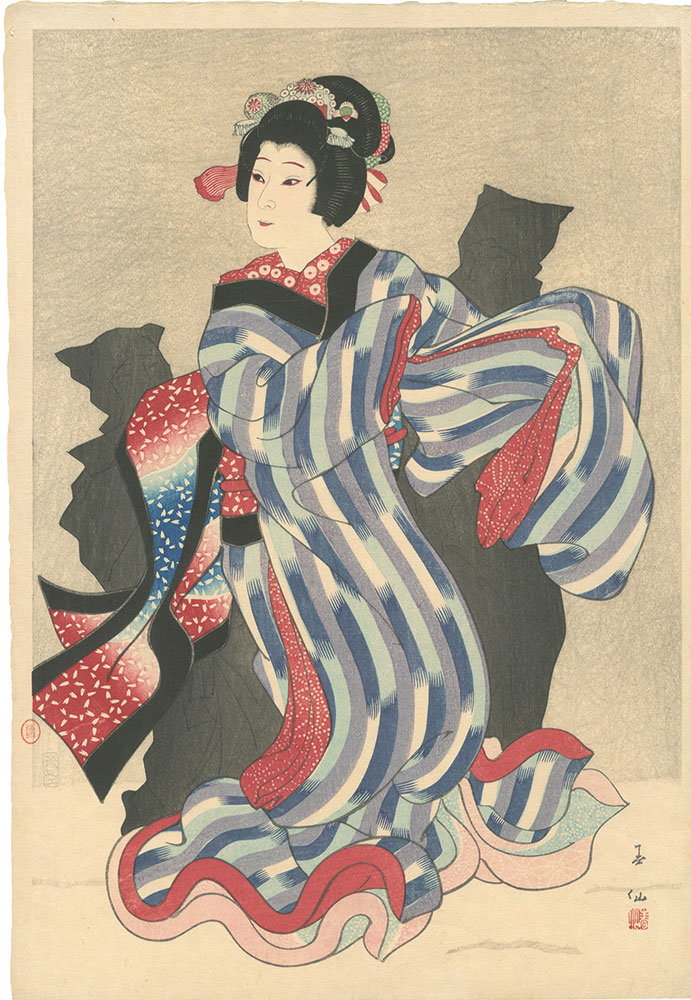 Natori Shunsen “Nakamura Jakuemon III as Yaoya Oshichi”