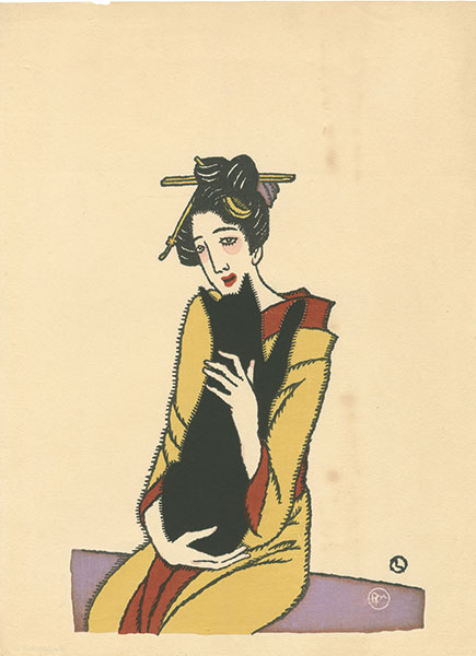 Takehisa Yumeji “Woman Holding a Black Cat”