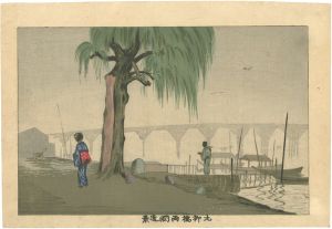 Kiyochika / Distant View of Ryogoku at Moto-Yanagi Bridge [元柳橋両国遠景]