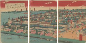 Ikuhide / Famous Places of Tokyo / True View of Suzaki red light district [東京名所のうち　洲さき弁天町遊郭真けい]