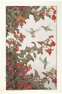 Yoshida Toshi / Humming bird and Fuchsia