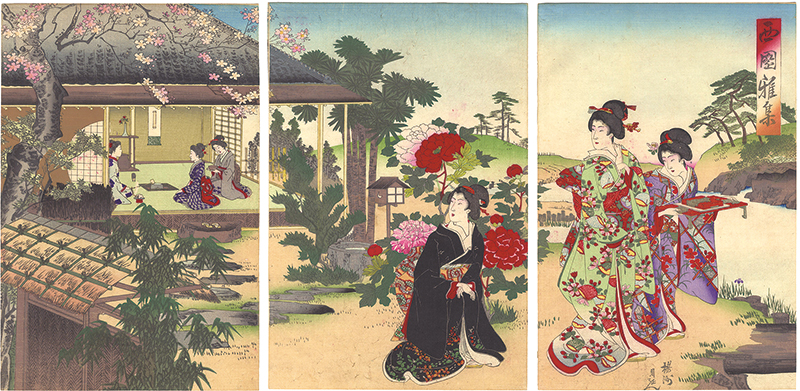 Chikanobu “Elegant Gathering in the Western Garden”