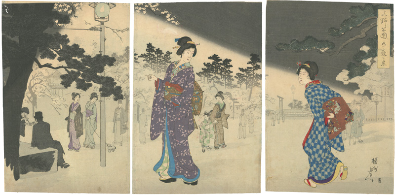 Chikanobu “Night View of Ueno Park ”
