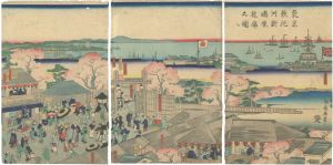 国輝二代「東京鉄砲洲新嶋原遊郭之図」