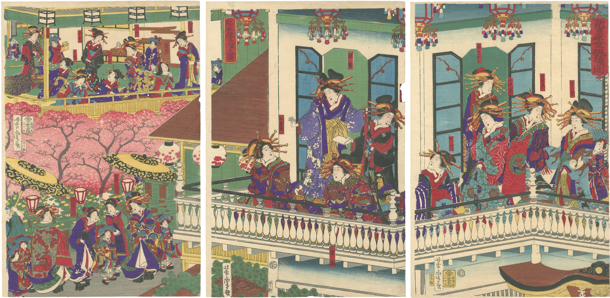 芳虎「新吉原金瓶樓図」