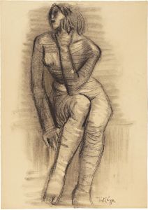 自筆画　裸婦