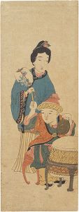 Unknown / Nagasaki-e: Woman and a Child [長崎絵　婦人と子供]