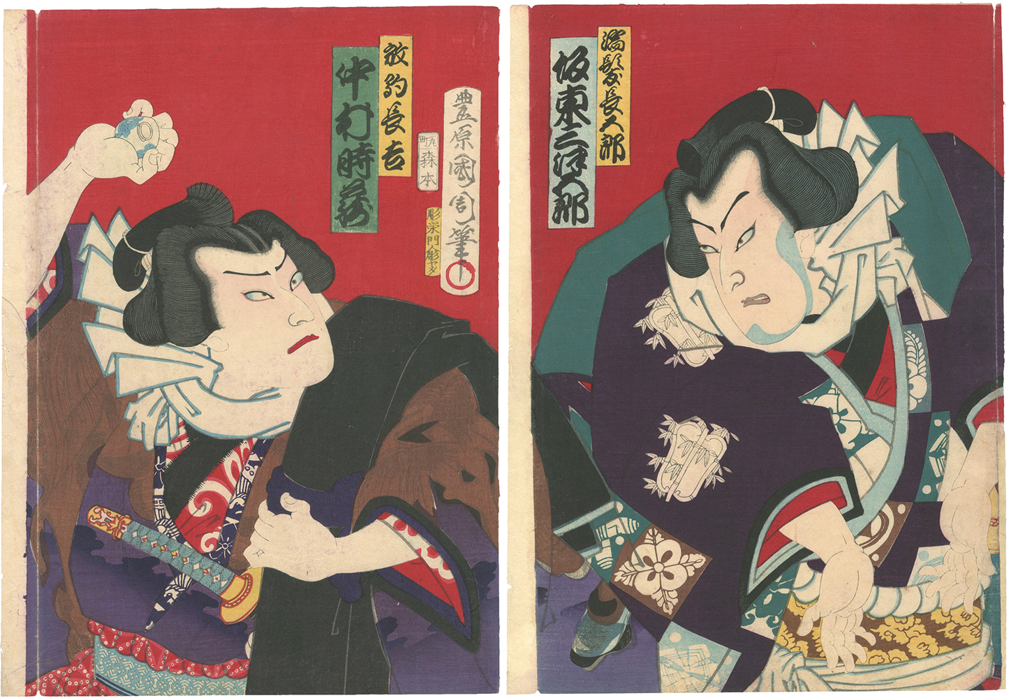 Kunichika “Kabuki Play: Futatsu Cho Cho Kuruwa nikki”
