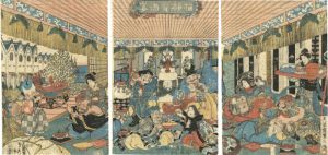 貞秀「福神宝酒宴」