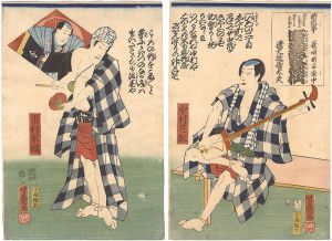 芳幾「所作事　長唄囃子連中 法四季紙家橘拙」