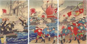 延一「日清旅順口攻戦大勝利之図」