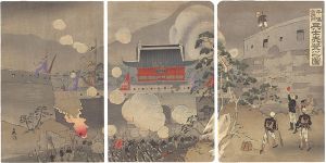 平壌玄武門兵士先登之図