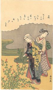 Harunobu / Fashionable Six Jewel Rivers / Bush Clover 【Reproduction】 [ 萩 【復刻版】]
