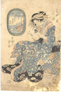 英泉「青楼美人姿　居続の実情」
