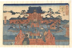 広重初代「江戸名所　亀戸天満宮境内」