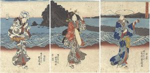 豊国三代「江の島もうで」
