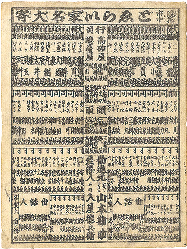 作者不詳「浪花市中どえらい家名大寄」