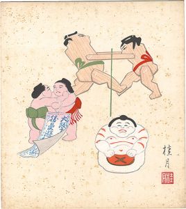 Shimizu Keigetsu / Shikishi Paper Board: Dolls