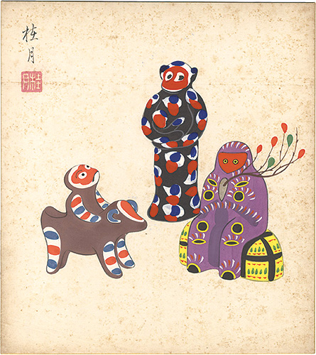 Shimizu Keigetsu “Shikishi Paper Board: Dolls”