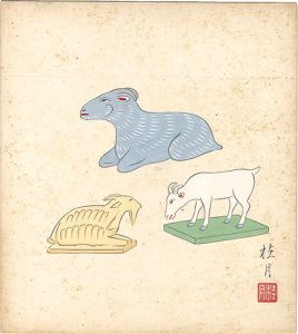 Shimizu Keigetsu / Shikishi Paper Board: Dolls