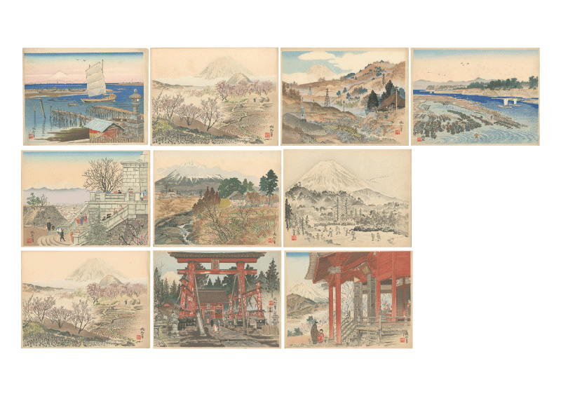 定方塊石「木版画」