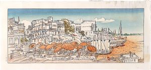 Kojo Kokan / Prints of Views and Customs around the World, Volume 1 / No. 4 of 10: Varanasi, India