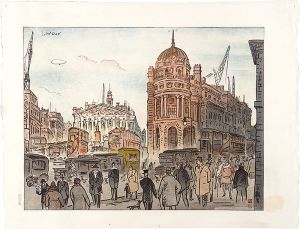 Kojo Kokan / Prints of Views and Customs around the World, Volume 1 / No. 9 of 10: Near Bank of England, London
