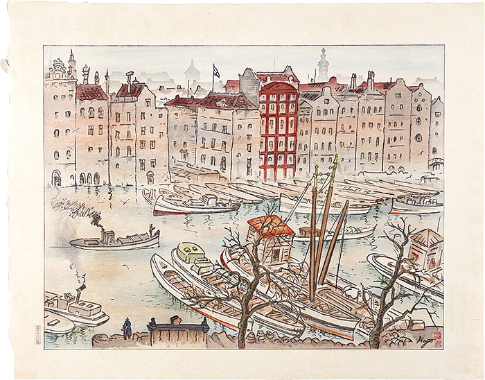 Kojo Kokan “Prints of Views and Customs around the World, Volume 1 / No. 7 of 10: Amsterdam, the Netherlands”