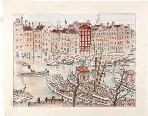 Kojo Kokan / Prints of Views and Customs around the World, Volume 1 / No. 7 of 10: Amsterdam, the Netherlands