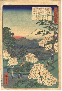 広重二代「江戸名所図会　千駄ヶ谷」