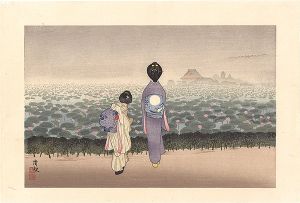 Kiyochika / Morning View of Shinobazu Benten Shrine【Reproduction】 [不忍弁天社の朝景色【復刻版】]