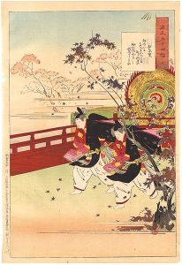 月耕「源氏五十四帖 七　紅葉賀」