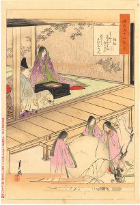 月耕「源氏五十四帖 二十一　朝顔」