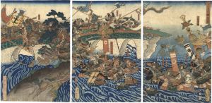 芳綱「神功皇后三韓征伐図」
