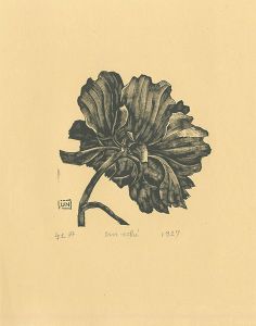 平塚運一「牡丹」
