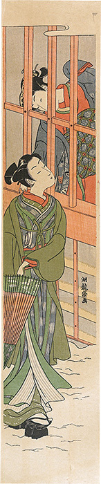 Koryusai “Man and Woman, Inside and Outside the Display Window【Reproduction】”