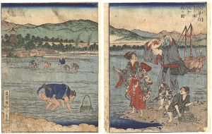 半山「浪華住吉の浦汐干狩の図」