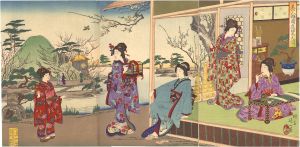 延一「美人梅園遊覧之図」