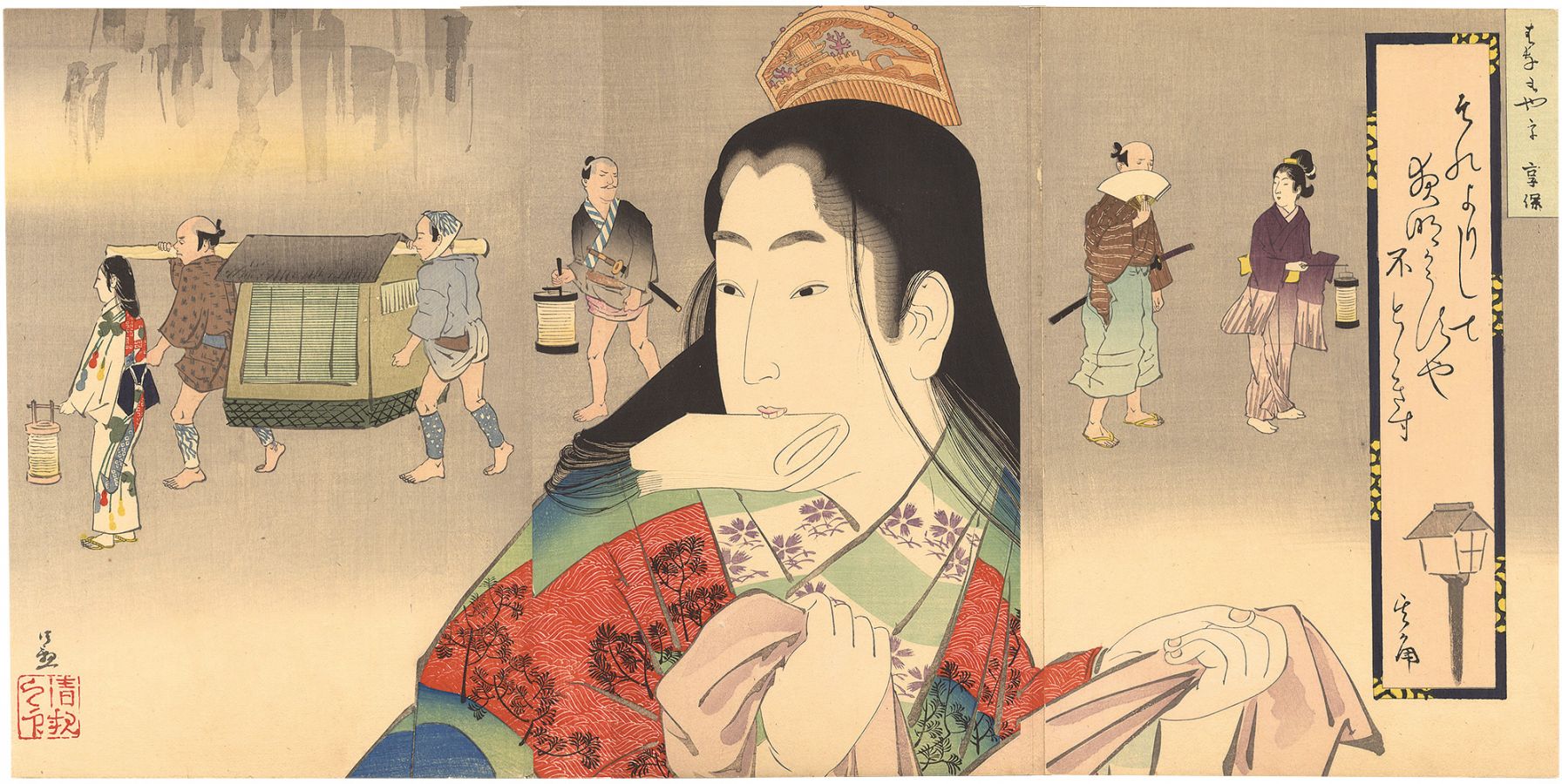 清親「花模様　享保」
