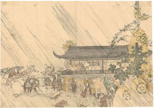 等琳「雨中山車図（仮題）」