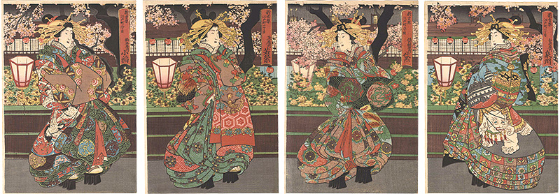 Unknown “Courtesans under Cherry Blossoms at Night”