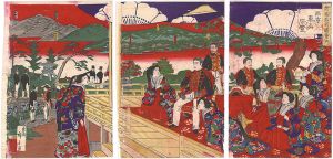 Hiroshige III / Famous Places in the Nation / A Glimpse of Higashiyama the Western Capital [諸国名所図会内　西京東山一覧]