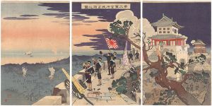 米作「第ニ軍金州城占領之図」