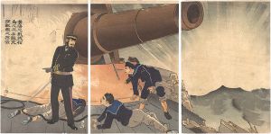 清親「黄海之戦我松島之水兵臨死問敵艦之存否」