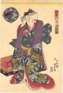 Kunisada I / Industriousness of the People in an Age of Blessings / Samurai (shi) [時聖代民ノ賑い　士]
