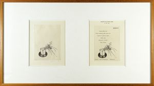 Hasegawa Kiyoshi / Fleurs dans un tsurube：Menu pours la societe du livre d'art