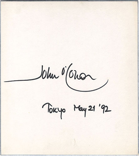 John O'Connor “Card for painting”