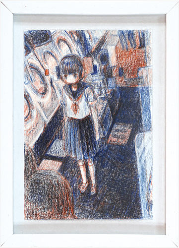 Sawada Moco “Red and blue pencil drawing works”