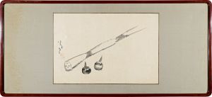 竹久夢二「自筆画額　蓮根と慈姑」